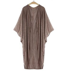 Women Casual Oversized Cardigan Cover Ups Tan Size one size